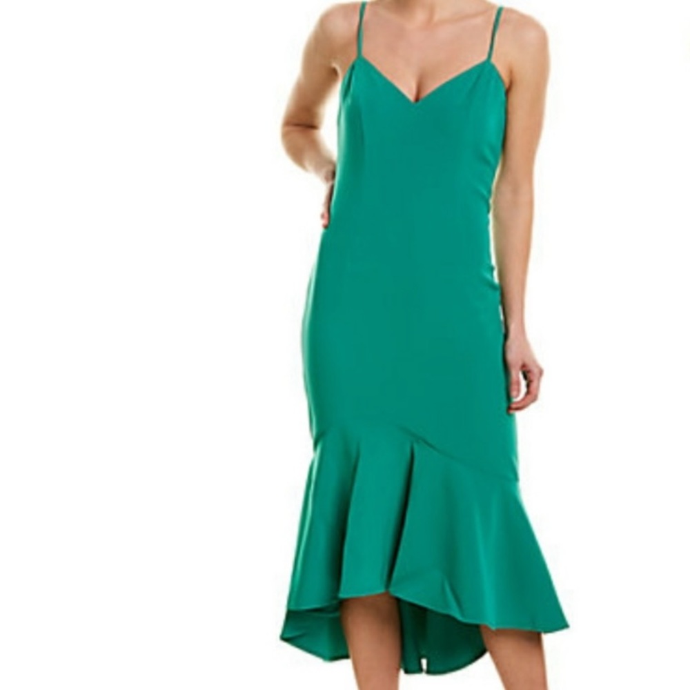 BARDOT Womens Spaghetti Strap Sweetheart Neckline Evening Dress Emerald Green
